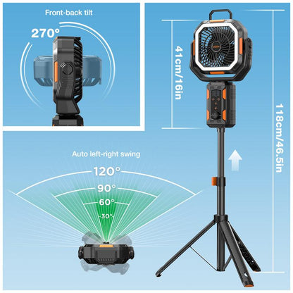 Power Beam Pro - LED Rechargeable Fan - premium tier positioning